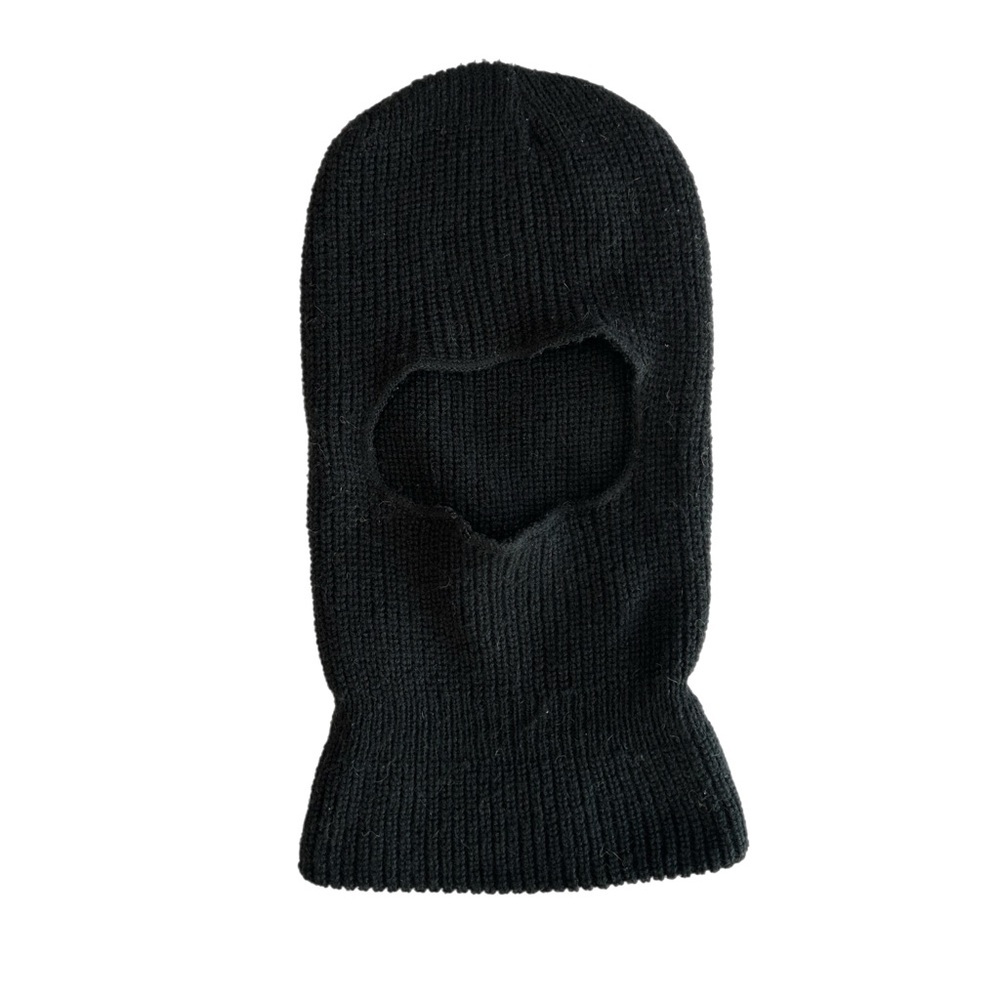 Winter Black Knit Balaclava Ski Mask